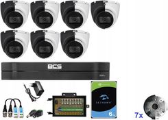 Bcs Zestaw Do Monitoringu 7 Kamer Analog Bcs-Ea18Fwr3 Cctv 8Mpx