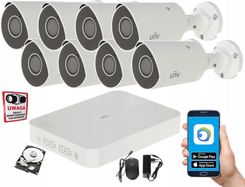 Uniview Zestaw Do Monitoringu Ip 8Mpx 8 Kamer Zewnętrzne Poe Aplikacja