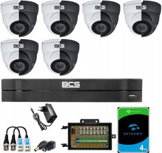 Bcs Zestaw Do Monitoringu 6 Kamer Analog Bcs-Ea45Vr4 Cctv 5Mpx