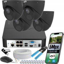 Zdjęcie Dvs Zestaw Czterech Metalowych Kamer Ip Do Monitoringu 5Mpx Rejestrator - Świecie