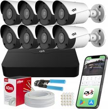 Dvs Zestaw Do Monitoringu 8X Zewnętrzna Kamera Ip Poe Full Hd Smart App