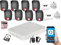 Uniview Zestaw Do Monitoringu Ip 4Mpx 8 Kamer Zewnętrzne Poe Aplikacja