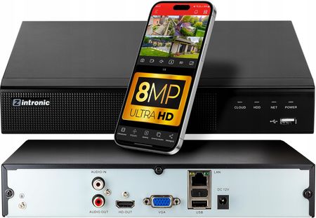 Zintronic Zestaw Do Monitoringu 8 Kamer Wifi 8Mpx 10X Zoom Optyczny - zdjęcie 2