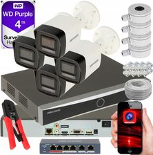 Hikvision Kompletny Zestaw Do Monitoringu Ip 4 Kamery 4Mp Ds-2Cd1041G2-Liu