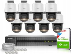 Hilook Zestaw Do Monitoringu Nvr-8Ch-4Mp/8P 8X Ptz-N2Mp 1Tb Przewód