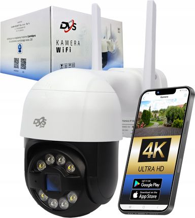 Dvs Kamera Wifi Obrotowa Smart 8Mpx Uhd 4Xzoom Mikrofon Głośnik Zewnętrzna