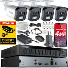 Force Zestaw Monitoringu 4X Kamera Ip 4Mpx 2K Rejestrator 8Ch Aplikacja