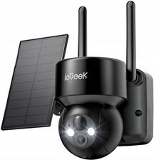 Iegeek Kamera Solarna Obrotowa Bezpieczenstwa Wifi 2K 3Mpx 4X Zoom 5200Mah