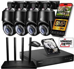 Zintronic Zestaw Monitoringu Ip Wifi 4Xkamera P8 Zewnętrzna Obrotowa Wifi 8Mpx