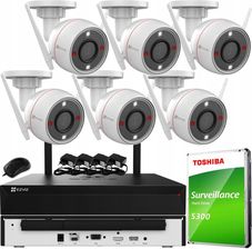 Ezviz Zestaw Monitoringu Dom Ip Kamera Wifi 6X H3C 2K+ 4Mpx Ir 30m Audio