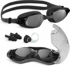 Zdjęcie Tsunami Okularki Do Pływania Okulary Na Basen Pływackie Regulowane Antifog Czarny - Limanowa