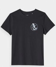 Chłopięcy t-shirt z nadrukiem 4F 4FJRSS25TTSHM2565 - czarny
