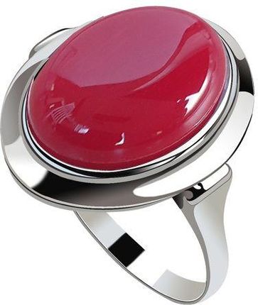Polcarat Design Pierścionek srebrny z koralem PK 585 Koral