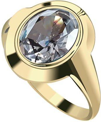 Polcarat Design Pozłacany pierścionek z kryształem PK 2109