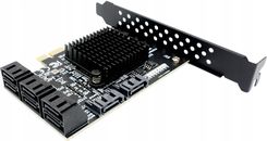Karta adapter do komputera PCI PCIe 1X na 8x SATA 3.0 Serial ATA