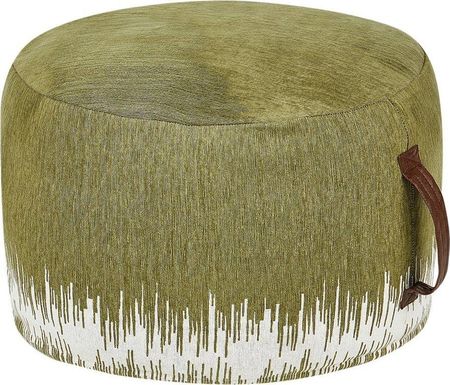 Beliani Puf 50X30Cm Biało-Zielony Kawai (454379Bel)