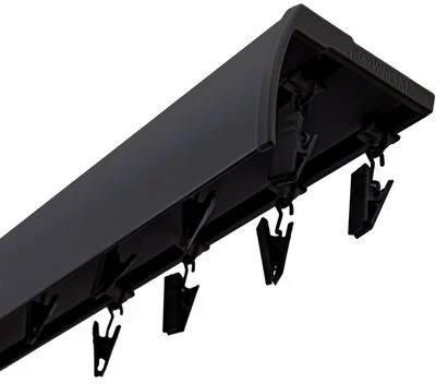 Decastyl Szyna Sufitowa Z Osłoną Ślizgi Żabkami Podwójna 150Cm Czarny