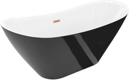 Mexen Lotos 140x75 Biała/Czarna Miedź Szczotkowana 52051407775-65