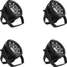 Oświetlenie sceniczne LED, moc 126W, wodoodporność IP65, 4 sztuki IP65 7x18W, wtyczka EU