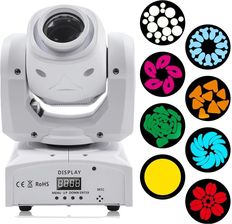 Oświetlenie LED ruchomej głowy, moc 50 W, 8 wzorów kolorów