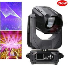 Ruchoma głowica Licht 260W LED DMX512 9R 180° Efekt obracającej się tęczy Oświetlenie sceniczne DJ