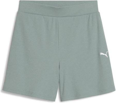 Szorty damskie Puma ESS ELEVATED RIB 5 zielone 68502630