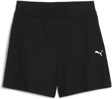 Szorty damskie Puma ESS ELEVATED RIB 5 czarne 68502601