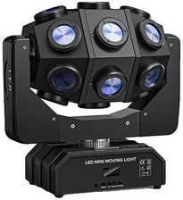 Ruchomy reflektor, moc 180 W, sterowanie DMX, wtyczka EU