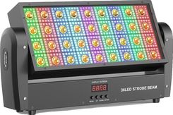 Oświetlenie sceniczne, 36 ciepłobiałych diod LED, 648 diod LED RGB, ZQ06133, wtyczka EU