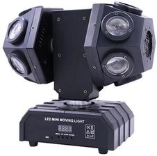 Ruchoma głowica LED, efekt super beam, mieszanie kolorów RGBW, 1-częściowe oświetlenie sceniczne, wtyczka EU