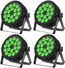 Oświetlenie sceniczne LED RGBW, moc wyjściowa 200 W, sterowanie DMX, części ZQ01061-4, wtyczka EU