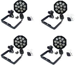 Reflektory LED, technologia RGBW 4w1, sterowanie DMX, bezprzewodowe 4X 12x18W, wtyczka EU