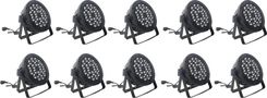 Oświetlenie sceniczne LED, moc 18x12W RGBW, sterowanie DMX, 10 świateł