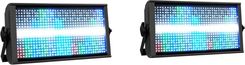 oświetlenie sceniczne LED o mocy 200 W, 768 diod LED RGB, zmienna prędkość stroboskopu, cena 2 sztuk, wtyczka UE
