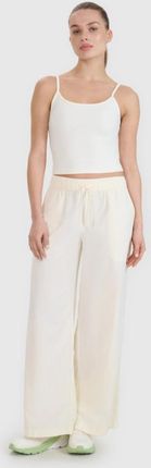 Damskie spodnie casual 4F 4FWSS25TTROF1012 - białe