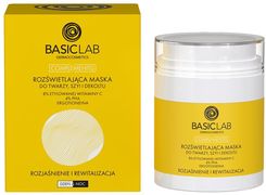 Zdjęcie BASICLAB - Rozświetlająca maska do twarzy, szyi i dekoltu, 50 ml - Pieniężno