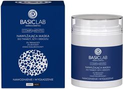 Zdjęcie BASICLAB - Nawilżająca maska do twarzy, szyi i dekoltu, 50 ml - Pieniężno