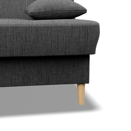 WERSALKA AVENTO Rozkładana Funkcja Spania Kanapa Sofa WYGODNA CIEMNY SZARY - zdjęcie 6