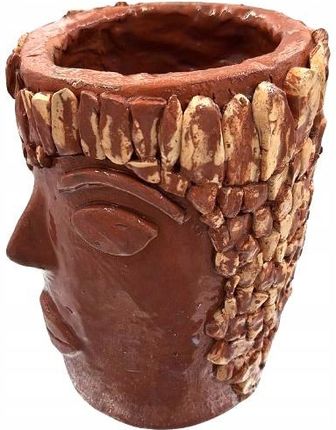 Doniczka Ceramiczna Głowa (Azeus). Doniczka Twarz. Ręcznie Robiona - zdjęcie 2