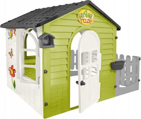 Mochtoys Domek Ogrodowy Z Płotkiem Zjeżdżalnia Piaskownica X2 Zestaw 3W1 Plac Zabaw - zdjęcie 2