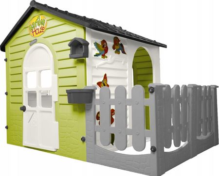Mochtoys Domek Ogrodowy Z Płotkiem Zjeżdżalnia Piaskownica X2 Zestaw 3W1 Plac Zabaw - zdjęcie 5