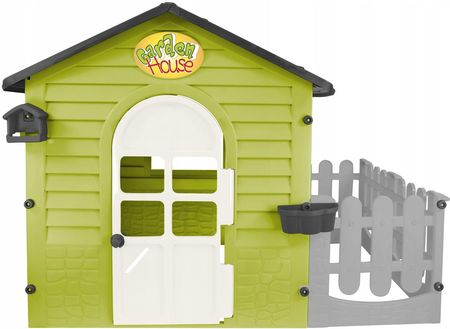 Mochtoys Domek Ogrodowy Z Płotkiem Zjeżdżalnia Piaskownica X2 Zestaw 3W1 Plac Zabaw - zdjęcie 3