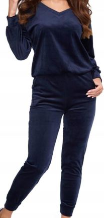 Komplet DRES WELUROWY Polski mięsisty dekolt w serek GRANAT 3XL