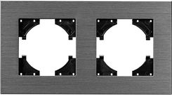 Zdjęcie Viplast Ramka Podwójna Włącznika Gniazdka Srebrna 87921 - Nowe