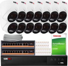 Keeyo Zestaw Do Monitoringu Ip 14X Lv-V-Ip4M25Df-B 4Mpx, Poe, Ir 25M, Audio, Ai (ZM34725)