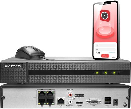 Hikvision Zestaw Do Monitoringu Ip 4X Ds-2Cd1041G0-I/Pl 4Mpx Ir 30M (ZM23153) - zdjęcie 2