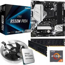 Asrock Zestaw Do Gier Procesor Ryzen 5 5600X Płyta Główna B550 Pamięć 16GB DDR4 (KIT90MXBDK0A0UAYZ)