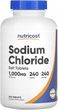 Nutricost, Sodium Chloride, 1,000 mg, 240 Tablets