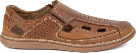 Buty męskie wsuwane przewiewne 203L camel brązowe