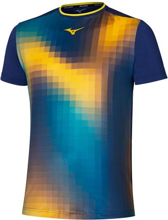 Koszulka męska Mizuno  Frontier Shadow Graphic Tee M Bellwether Blue  M